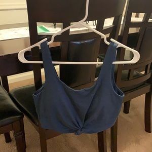 Small Blue Gilly Hicks Athletic Crop Top